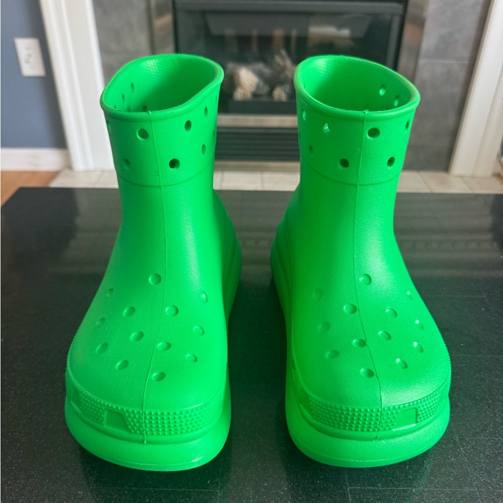 CROCS Crush Green Rain Boots